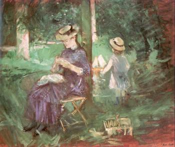 貝爾特 摩裡索特 Woman and Child in a Garden 貝爾特 摩裡索特 Woman and Child in a Garden